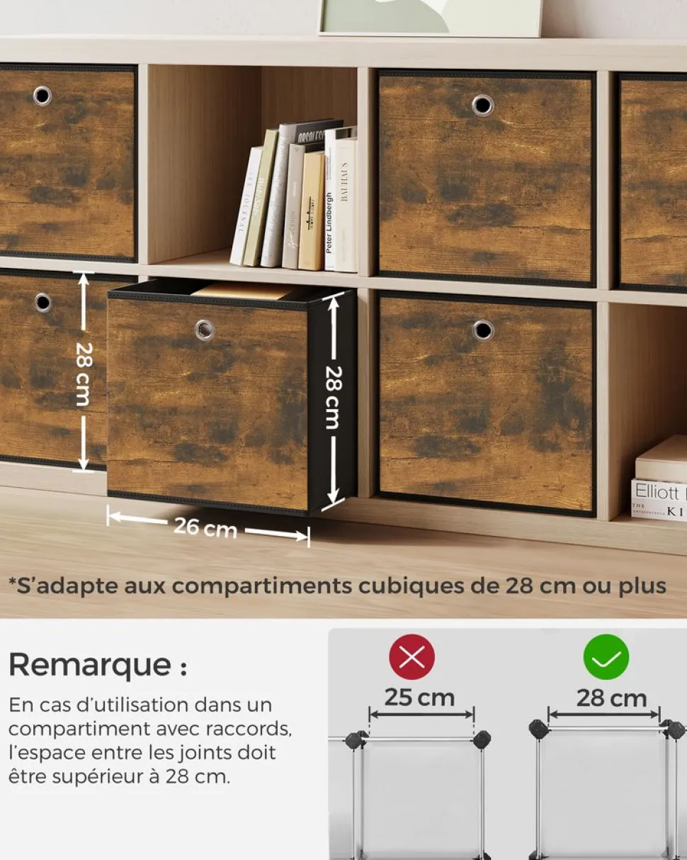 Best Sale SONGMICS Porte-manteaux mural Marron Rustique + Noir