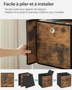 Best Sale SONGMICS Porte-manteaux mural Marron Rustique + Noir