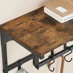 Cheap SONGMICS Porte-manteaux mural Brun Vintage Noir