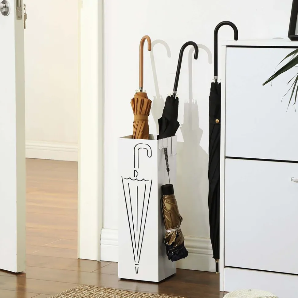 Hot SONGMICS Porte-parapluies Blanc