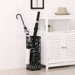 Discount SONGMICS Porte-parapluies carré noir