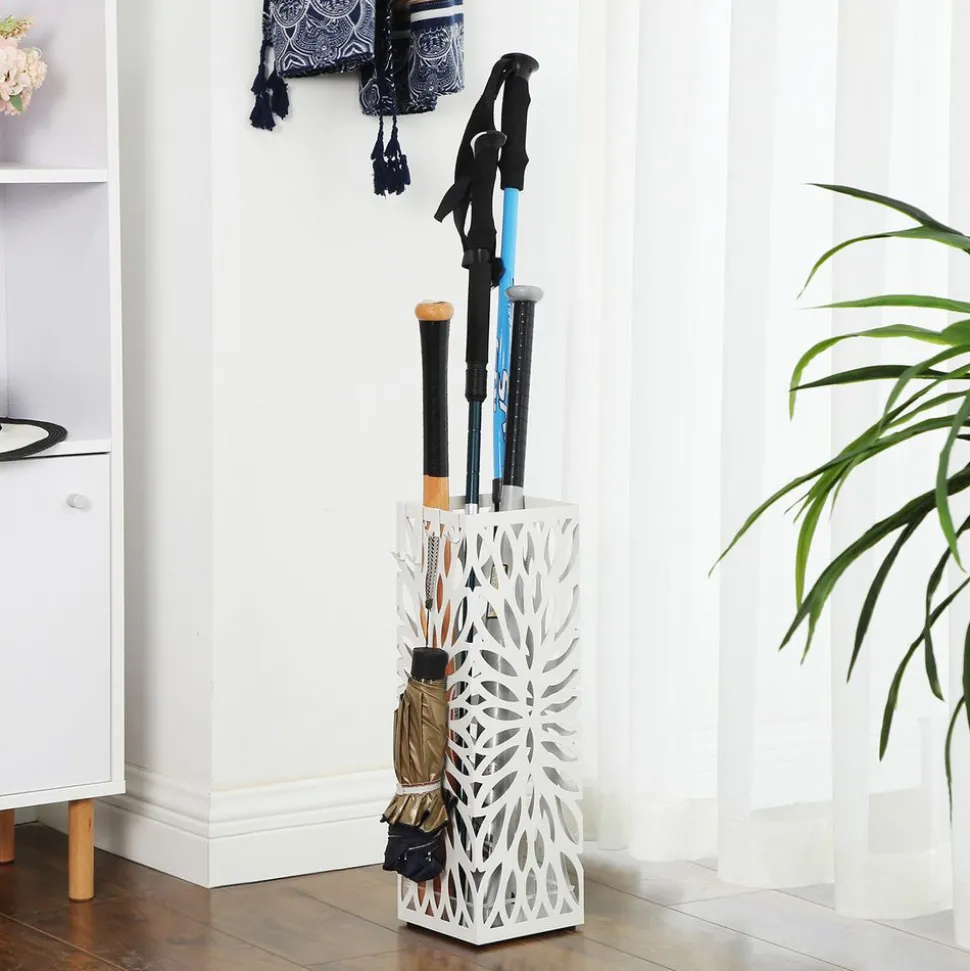 Discount SONGMICS Porte-parapluies carré noir