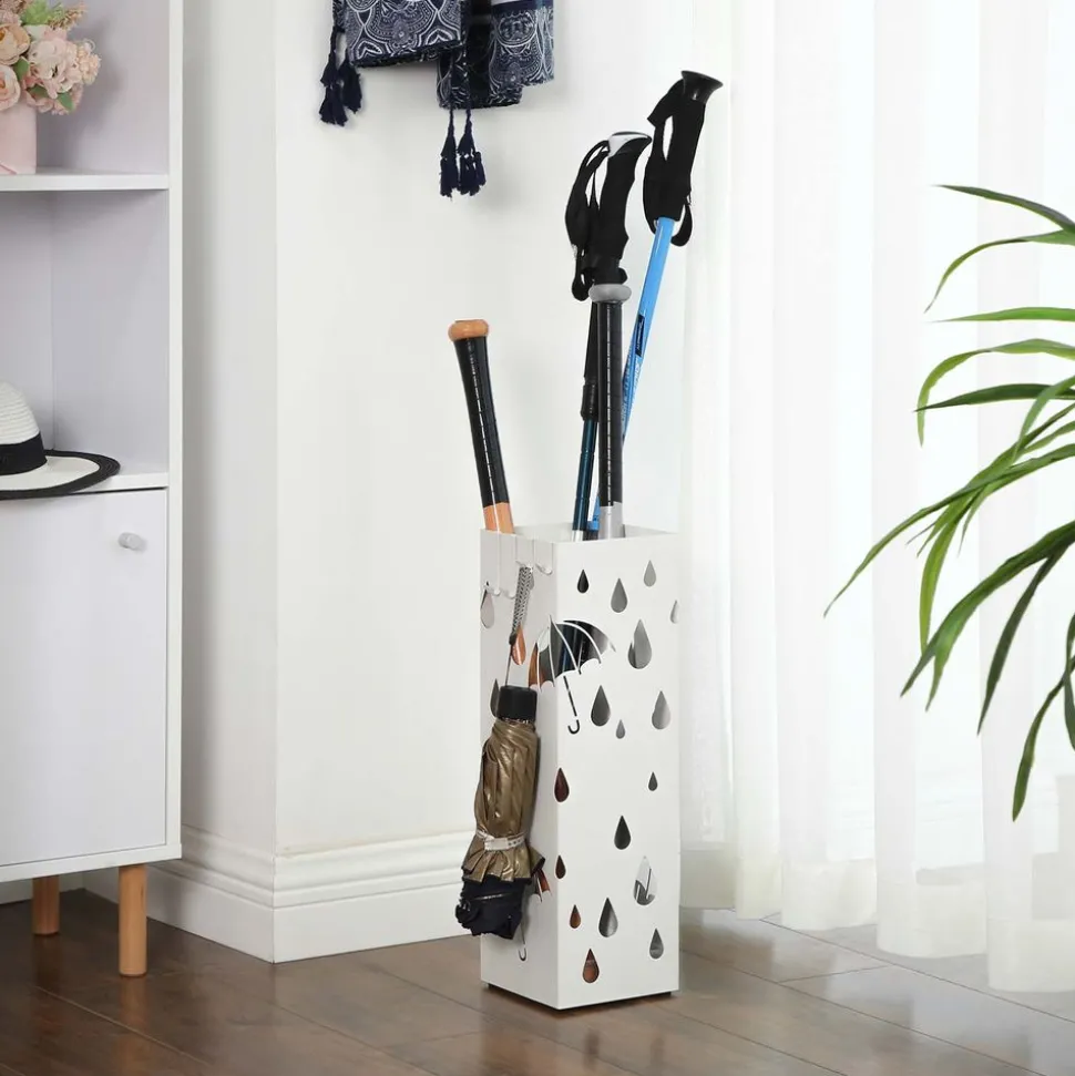 New SONGMICS Porte-parapluies gouttes blanc