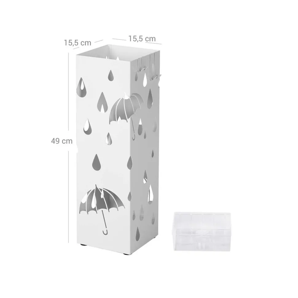 New SONGMICS Porte-parapluies gouttes blanc