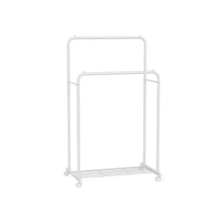 Clearance SONGMICS Porte-serviette sur pied 4 crochets blanc perle et marron camel