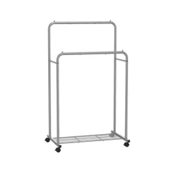 Clearance SONGMICS Porte-serviette sur pied 4 crochets blanc perle et marron camel