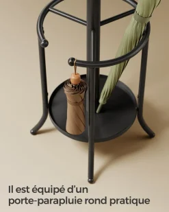 Cheap SONGMICS Porte-vêtement en métal 2 barres avec roulettes Noir