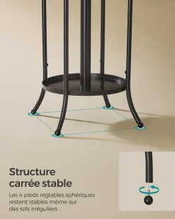 Cheap SONGMICS Porte-vêtement en métal 2 barres avec roulettes Noir