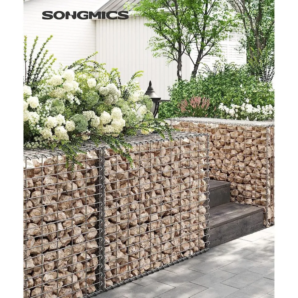 Online SONGMICS Portillon de jardin en acier galvanisé