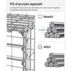 Online SONGMICS Portillon de jardin en acier galvanisé