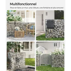 Online SONGMICS Portillon de jardin en acier galvanisé