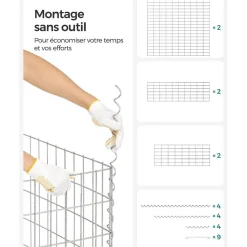 Fashion SONGMICS Portillon double 150 x 320 cm Vert