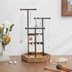 Outlet SONGMICS Portique à bijoux blanc