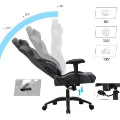 Fashion SONGMICS Poste de travail mobile Blanc