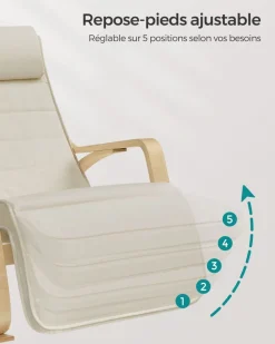 Shop SONGMICS Poubelle 2 x 30L blanc cassé