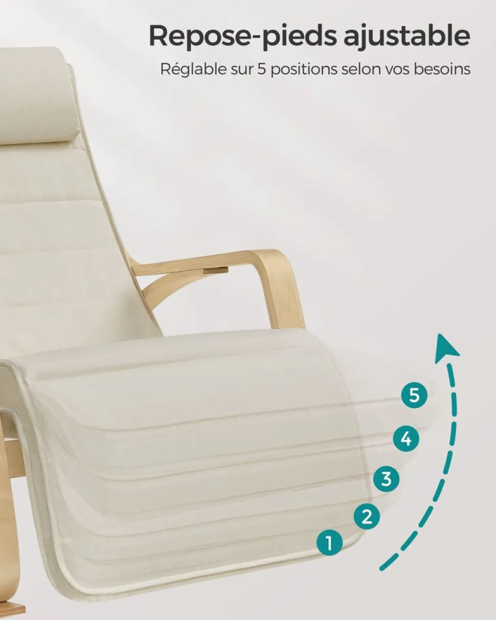 Shop SONGMICS Poubelle 2 x 30L blanc cassé