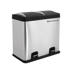 Sale SONGMICS Poubelle 2 x 24L noir