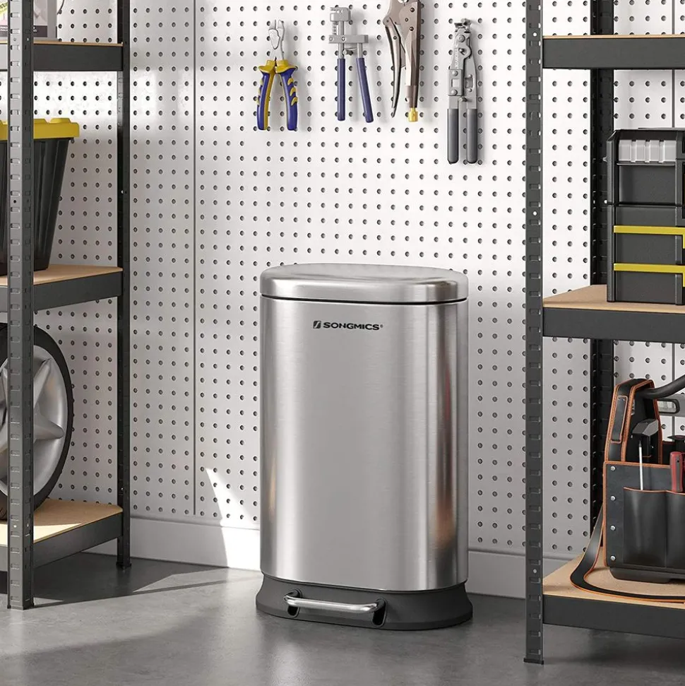 Sale SONGMICS Poubelle capteur 2 x 35L Argent