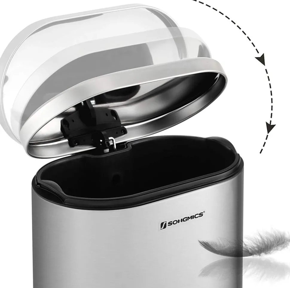 Sale SONGMICS Poubelle capteur 2 x 35L Argent