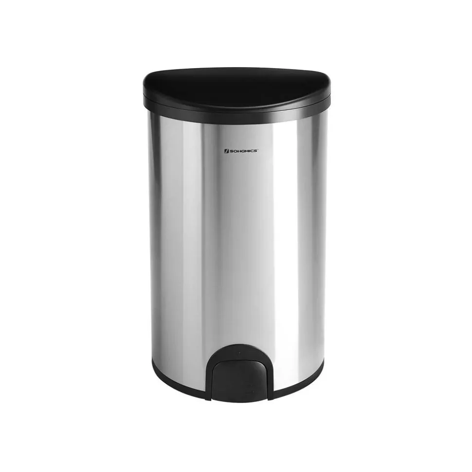 Fashion SONGMICS Poubelle capteur 50L Gris