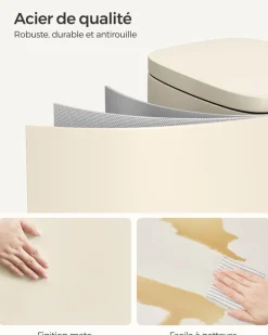 Fashion SONGMICS Poubelle Cuisine 30L avec Couvercle en Douceur