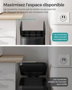 Flash Sale SONGMICS Poubelle de Cuisine Double 30L et 20L