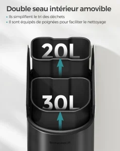Flash Sale SONGMICS Poubelle de Cuisine Double 30L et 20L