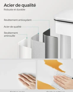 Flash Sale SONGMICS Poubelle de cuisine 40L blanc