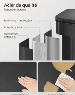 Flash Sale SONGMICS Poubelle de cuisine 40L blanc