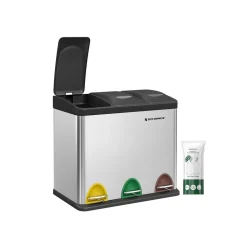 Store SONGMICS Poubelle de tri 3 x 8L