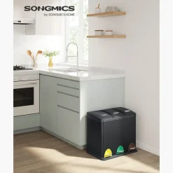 Store SONGMICS Poubelle de tri 3 x 8L