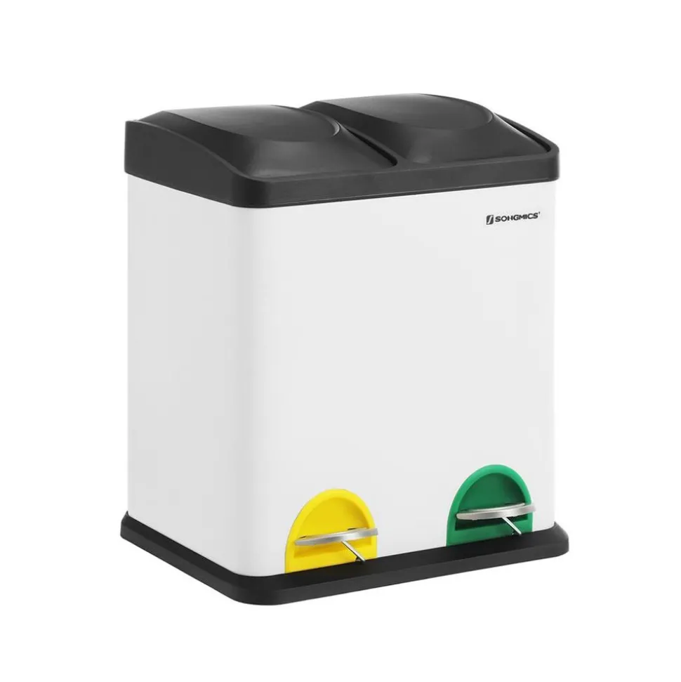 Shop SONGMICS Poubelle de tri 2 x 15L