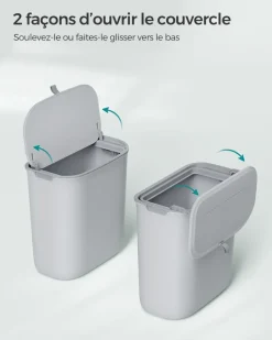 Best Sale SONGMICS Poubelle 5L gris