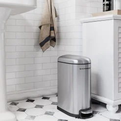 Cheap SONGMICS Poubelle 10L métallisé