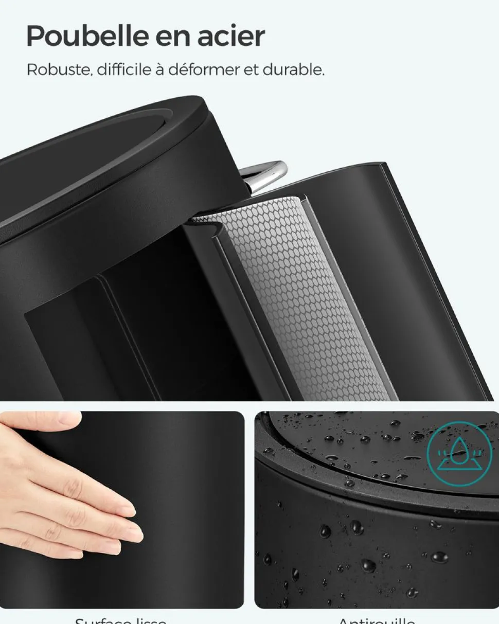 Flash Sale SONGMICS Poubelle 3L noir