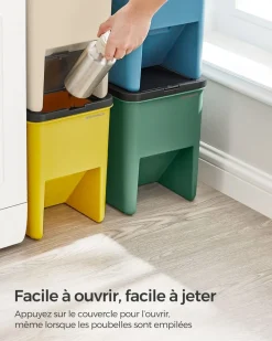 Best SONGMICS Poubelle 3L noir