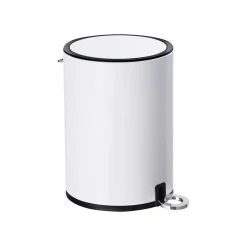 Outlet SONGMICS Poubelle 6L ronde Blanc