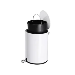 Outlet SONGMICS Poubelle 6L ronde Blanc
