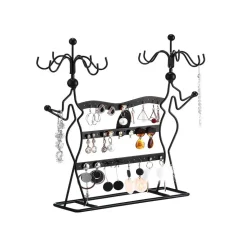 Clearance SONGMICS Présentoir bijoux métal noir