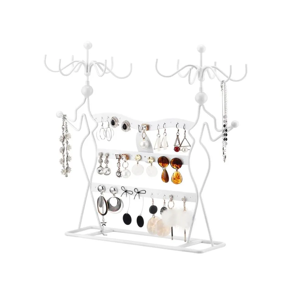 Clearance SONGMICS Présentoir bijoux métal noir