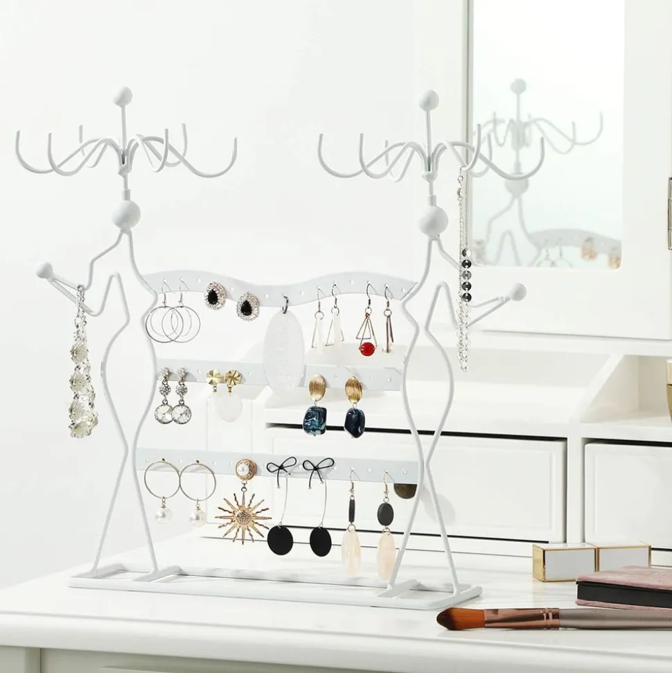 Clearance SONGMICS Présentoir bijoux métal noir