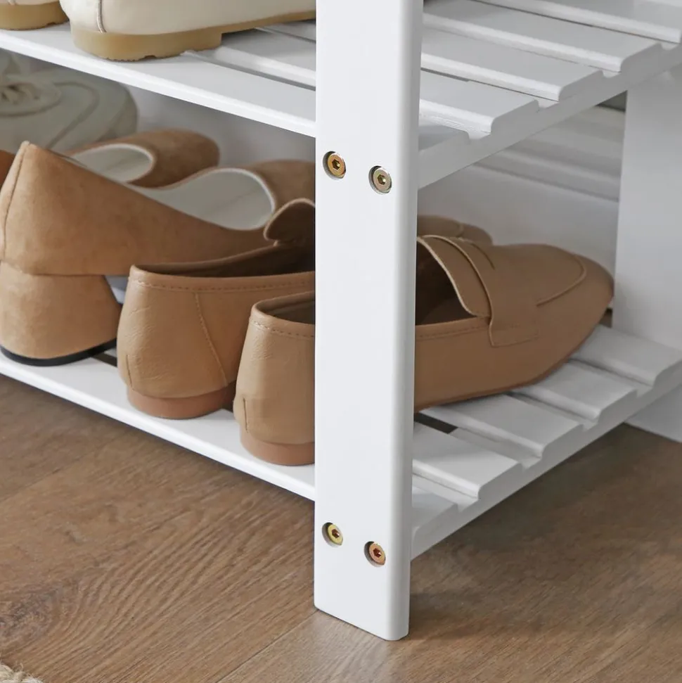 Shop SONGMICS Rangement chaussures 8 compartiments modulable blanc