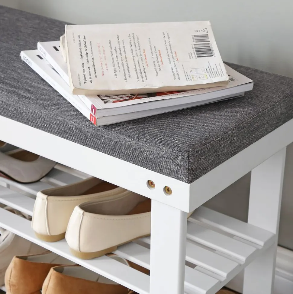 Shop SONGMICS Rangement chaussures 8 compartiments modulable blanc