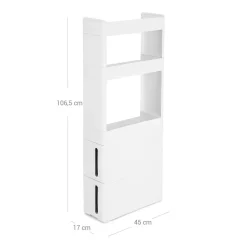 Shop SONGMICS Rangement mobile 5 niveaux Blanc