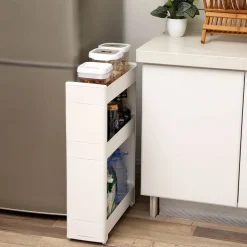 Best Sale SONGMICS Rangement mobile 3 étagères Blanc