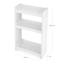 Best Sale SONGMICS Rangement mobile 3 étagères Blanc