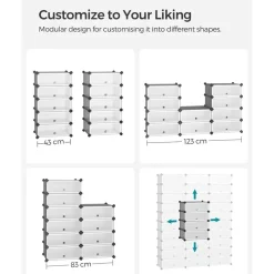 Sale SONGMICS Rangement modulable 10 cases