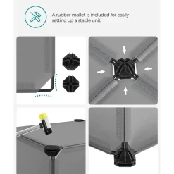 Sale SONGMICS Rangement modulable 10 cases
