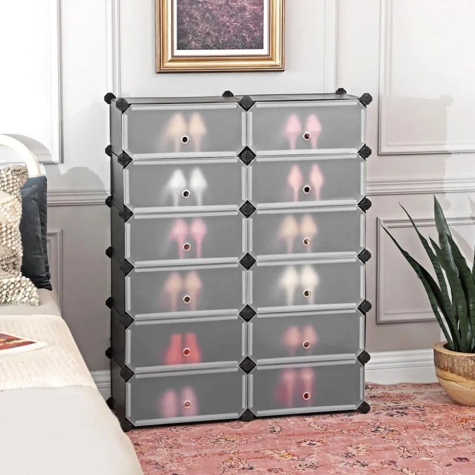 Cheap SONGMICS Rangement modulable 12 casiers