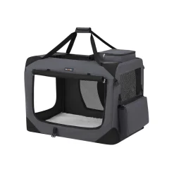 New SONGMICS Sac transport chat chien xl tissu oxford et filet 81 x 58 x 58 cm Gris